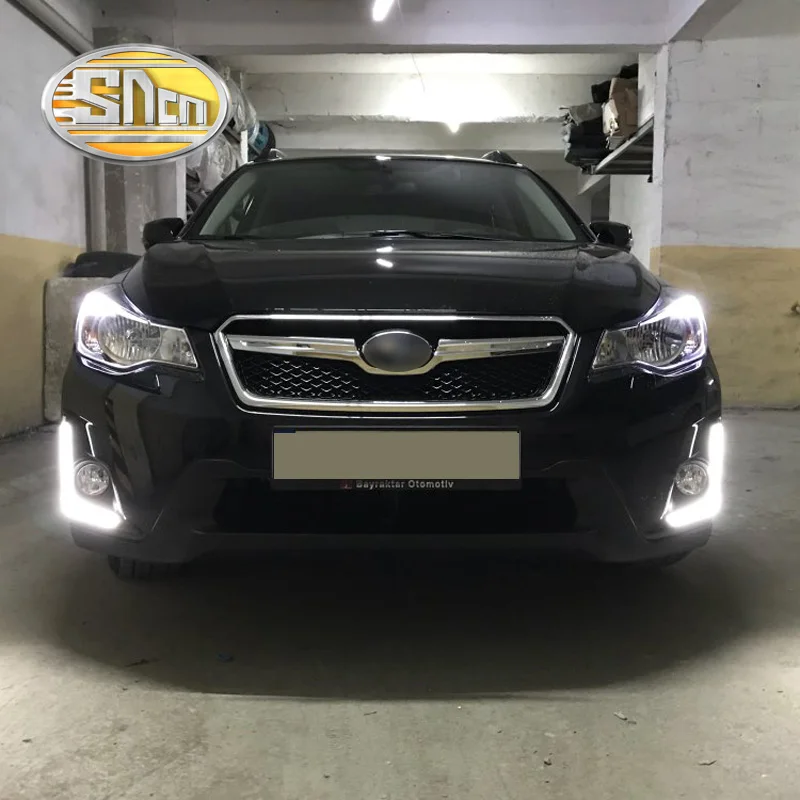 Для Subaru XV, реле с затемнением, водонепроницаемый хромированный ABS чехол, автомобильный DRL 12 В, светодиодный светильник дневного света, Дневной светильник SNCN