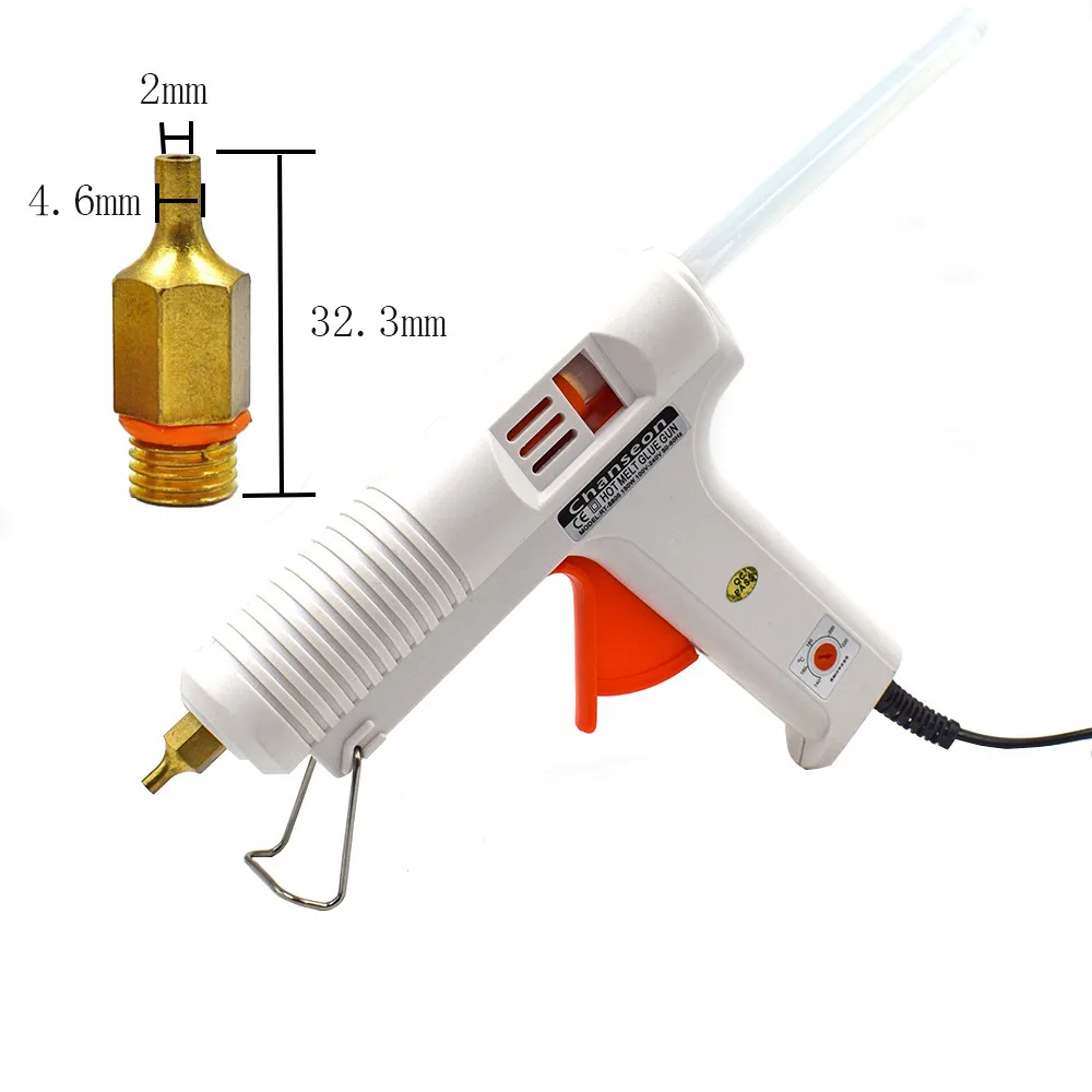 Chanseon 150 Вт ЕС/США термоклеевой пистолет умный Регулируемый температурный медный сопло нагреватель 1 шт. 11 мм термоклеевой пистолет карандаш - Цвет: 1