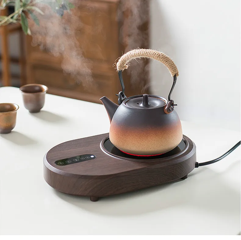220V 1000w Explosion-proof black crystal panel Electric ceramic heaters Stove 800ml ceramic kettle pot Tea maker boiling water