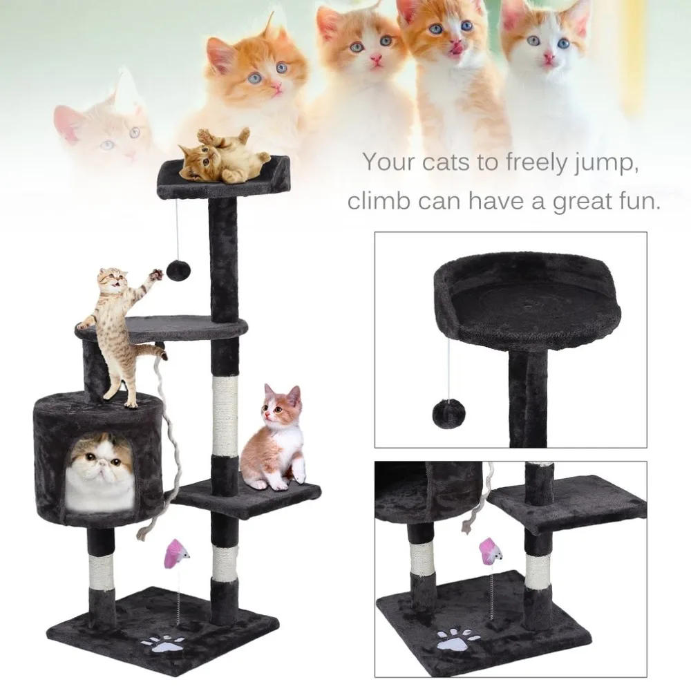 112CM Height Cat Tree Tower Condo Scratcher Posts Climbing Tree Pet Kitten Play Frame House Hammock Protecting Home Furniture 112CM Height Cat Tree Tower Condo Scratcher Posts Climbing Tree Pet Kitten Play Frame House Hammock Protecting Home Furniture