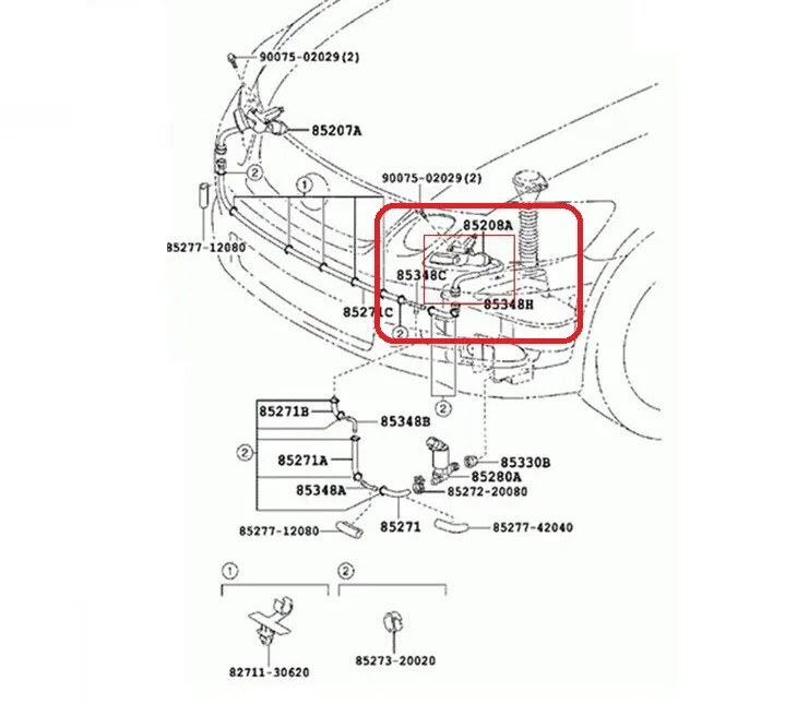 Левая Фара Очистки Шайба Форсунки Насос для Lexus GS300 GS350 GS460 2006-2011 85208-30030 8520830030