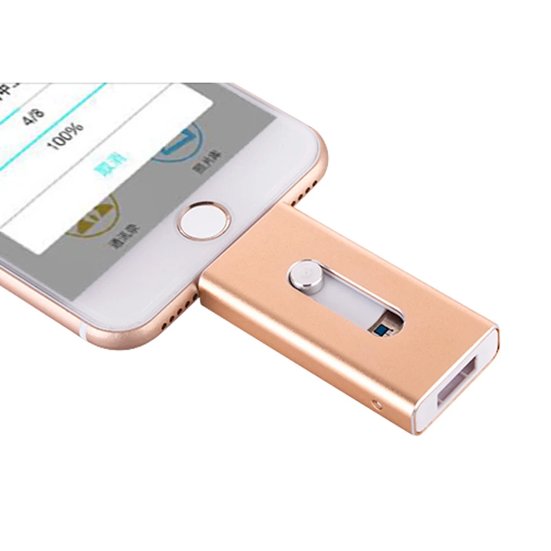USB флеш-накопитель OTG 64 Гб 128 ГБ 3 в 1 u диск для apple iphone карта памяти 16 роскошный android 2