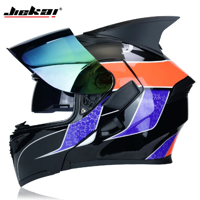 Двойной объектив мотоциклетный hlemet Molular флип-шлем с внутренними солнцезащитными козырьками и съемными внутренними накладками гоночный Мото шлем - Цвет: c9