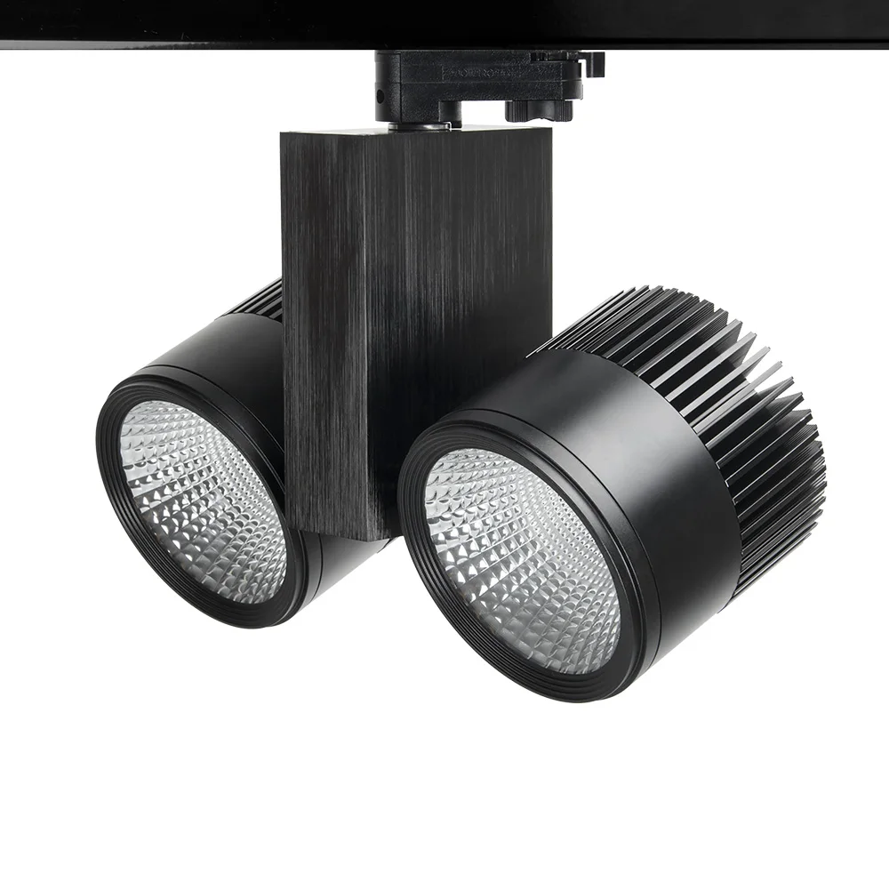 360 градусов вращающийся 100 W COB отслеживание свет промышленная обшивка магазин прожектор потолочная 220 v без регулируемой яркостью освещения 2/3/4way 3000 k-6000 k