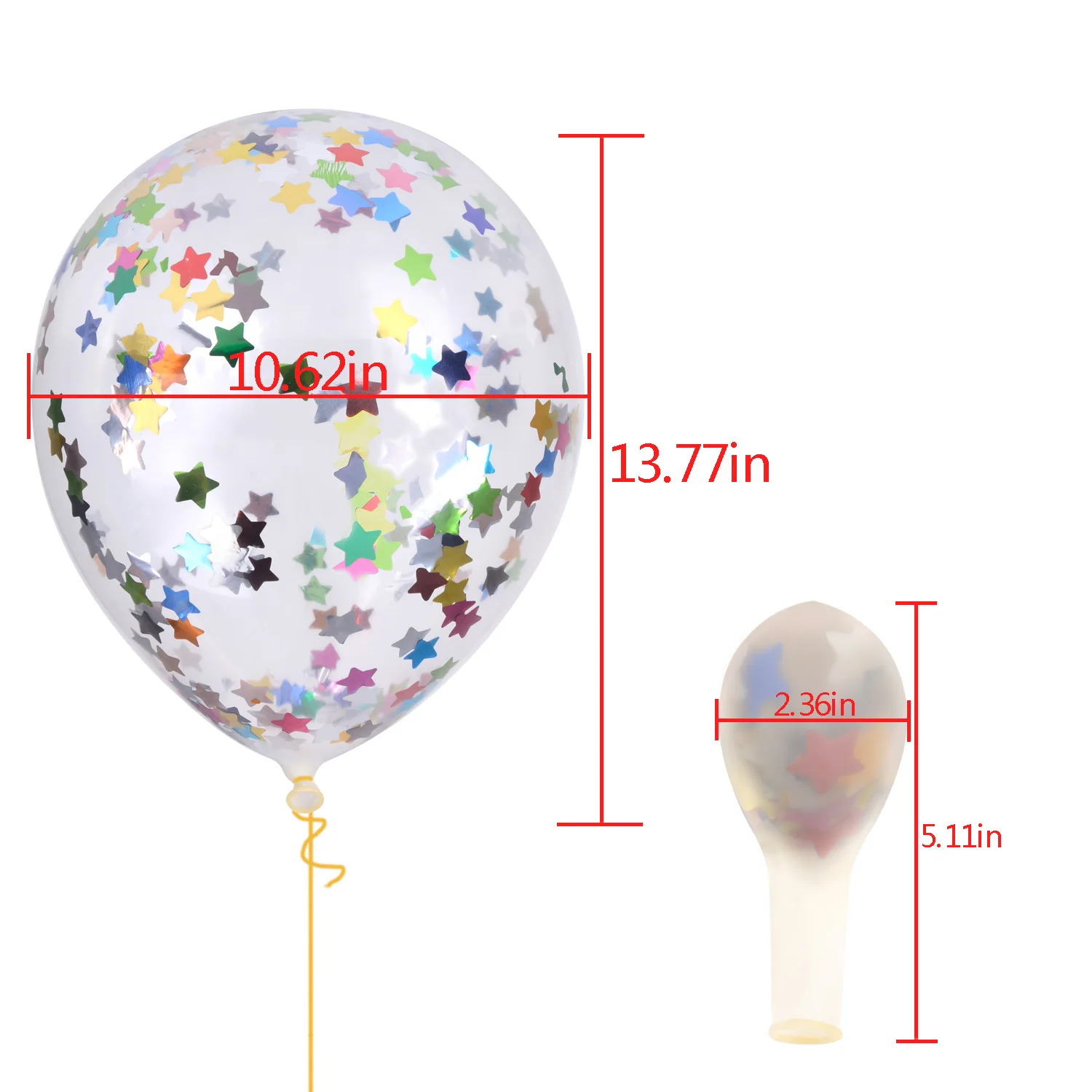 FunPa 20 шт 12 ''романтические конфетти воздушные шары прозрачные латексные шарики для вечеринки с звездный Конфетти Для украшения для свадебной вечеринки