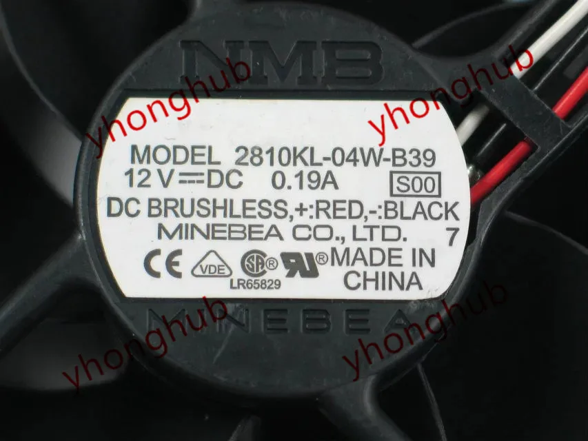 NMB-MAT 2810KL-04W-B39 S00 DC 12V 0.19A 70x70x25 мм Сервер вентилятор охлаждения