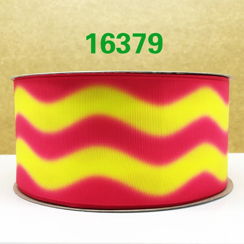 16379 50 ярдов в Размер Омбре лента напечатанная grosgrain лента 15875 - Цвет: 16379