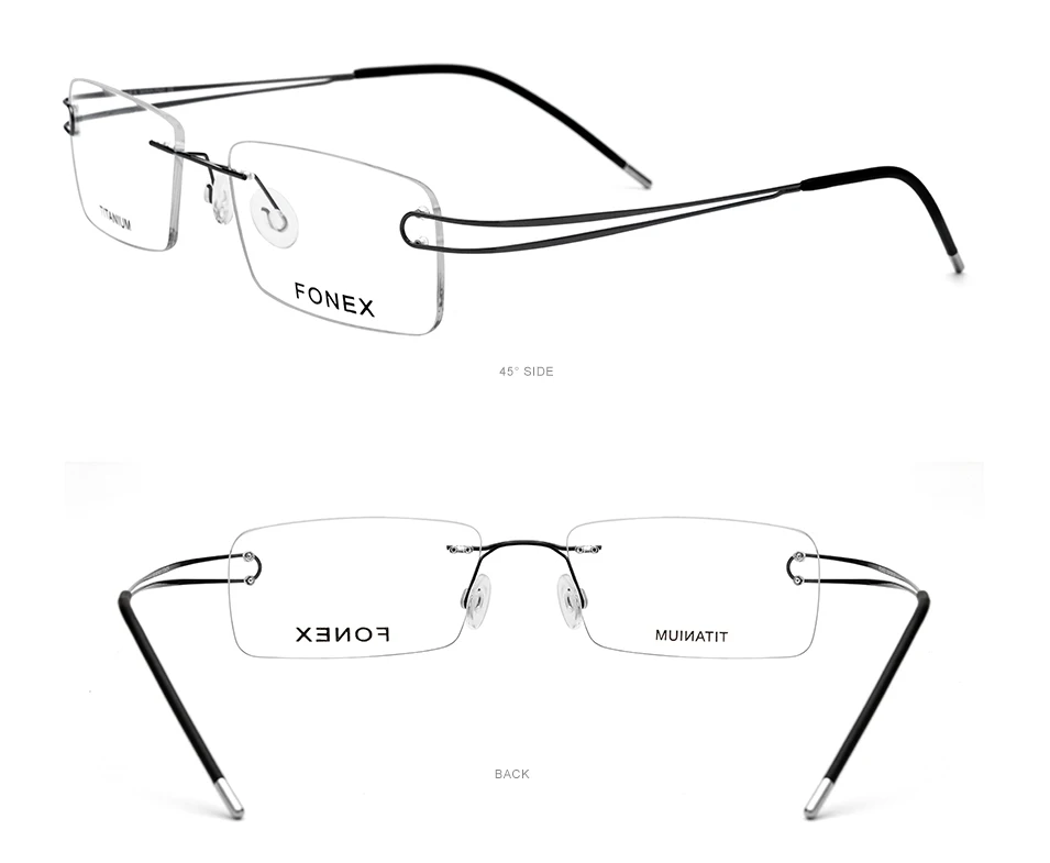 Очки без оправы из титанового сплава, оправа для очков, мужские ультралегкие очки без оправы по рецепту, мужские очки без винтов для близорукости