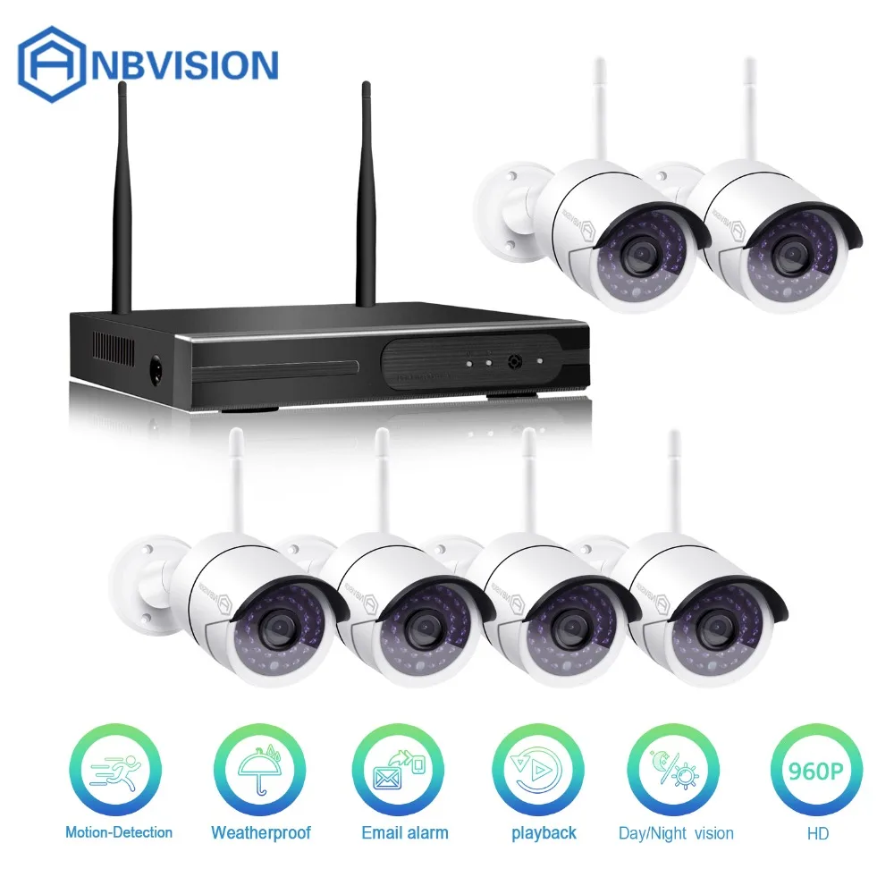 

eyessys 8ch CCTV System Wireless 1080P NVR kit 6Pcs 960P IP Wifi Cameras 3TB HDD Option Outdoor Night Vision Security System kit