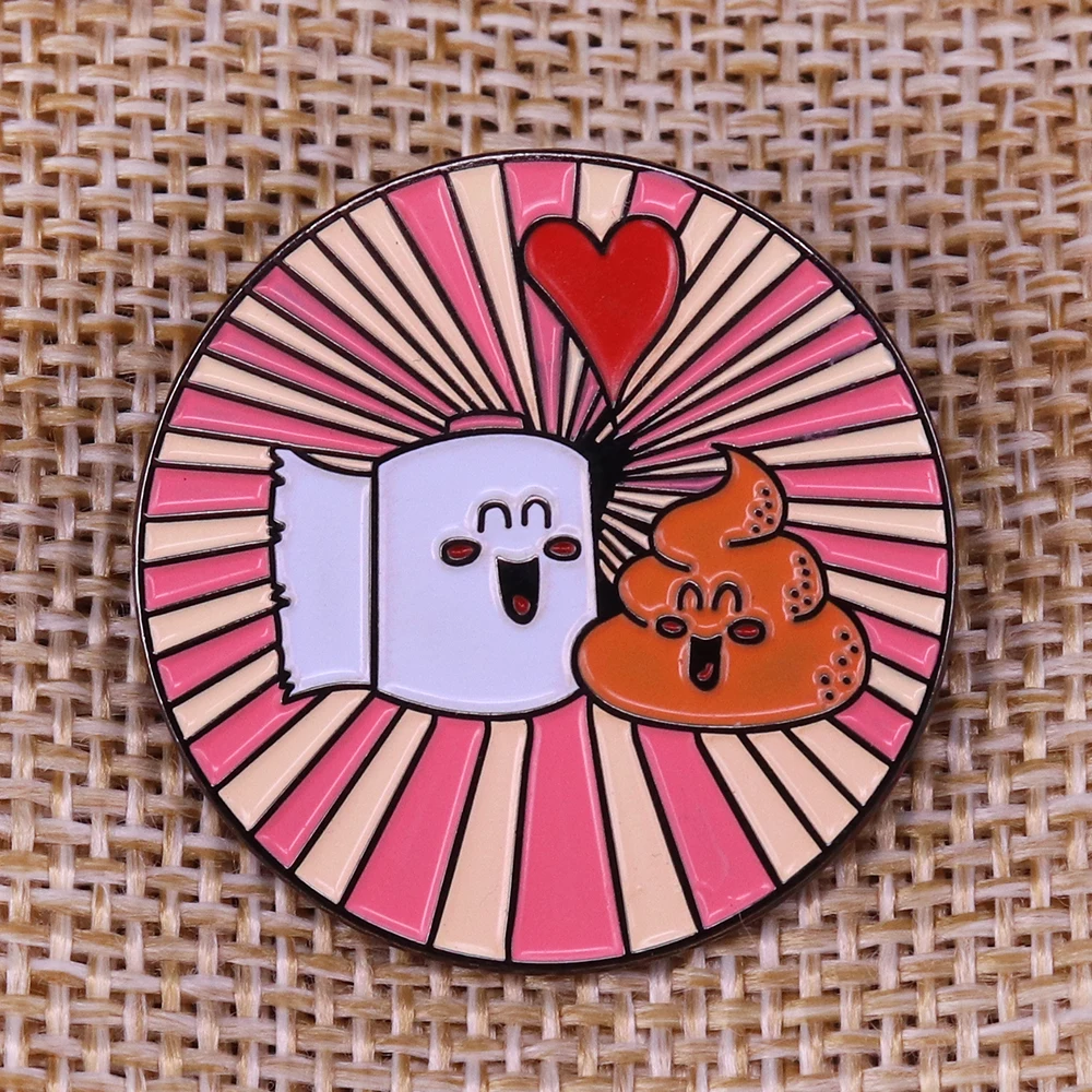Ich liebe den Poop von dir, Toilettenpapiernadel, lustige Jubiläumsgeschenk-Brosche – Detail 1