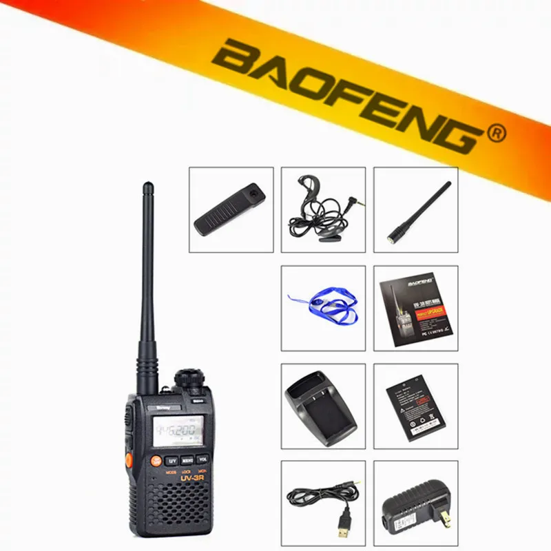 BaoFeng UV 3R Mark II 136 174/400 470 МГц двухдиапазонный двухчастотный дисплей двухсторонняя