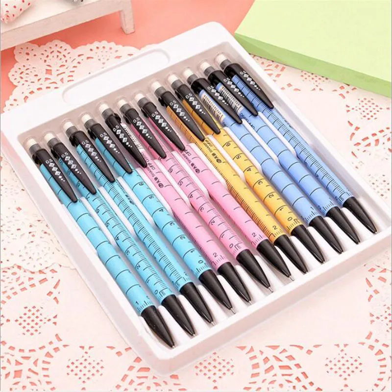 

4pcs drawing push pencil 0.7mm black pencil lead HB lead children learn pencil school office stationery (color random send)