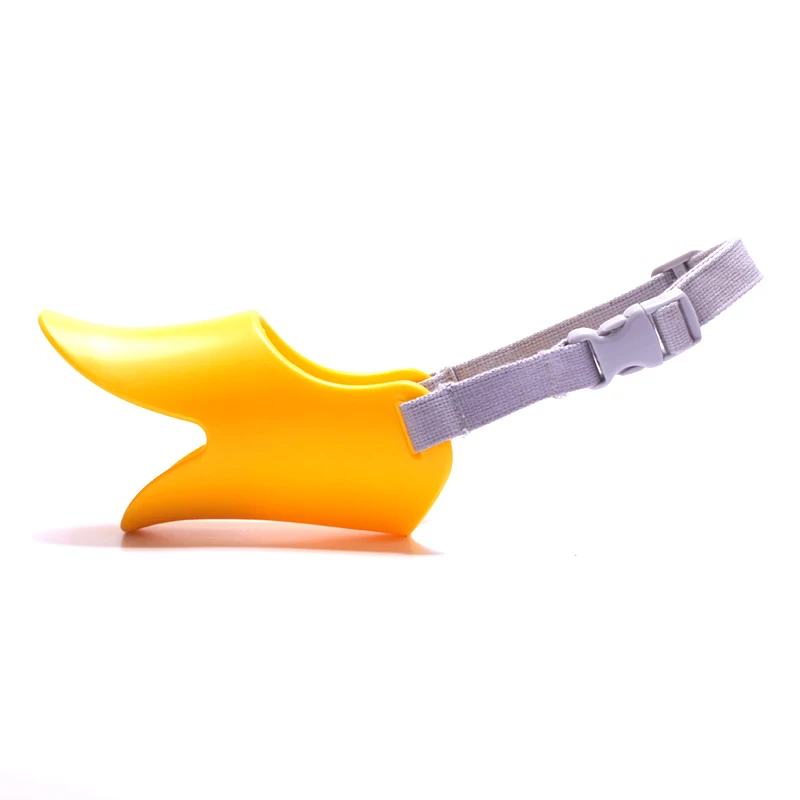 Yellow HE Duck силиконовая намордник для собаки милый утиный рот дизайн намордник против лая, укусов против укусов маски против укусов для собак и кошек маски для домашних животных продукты - Цвет: Yellow