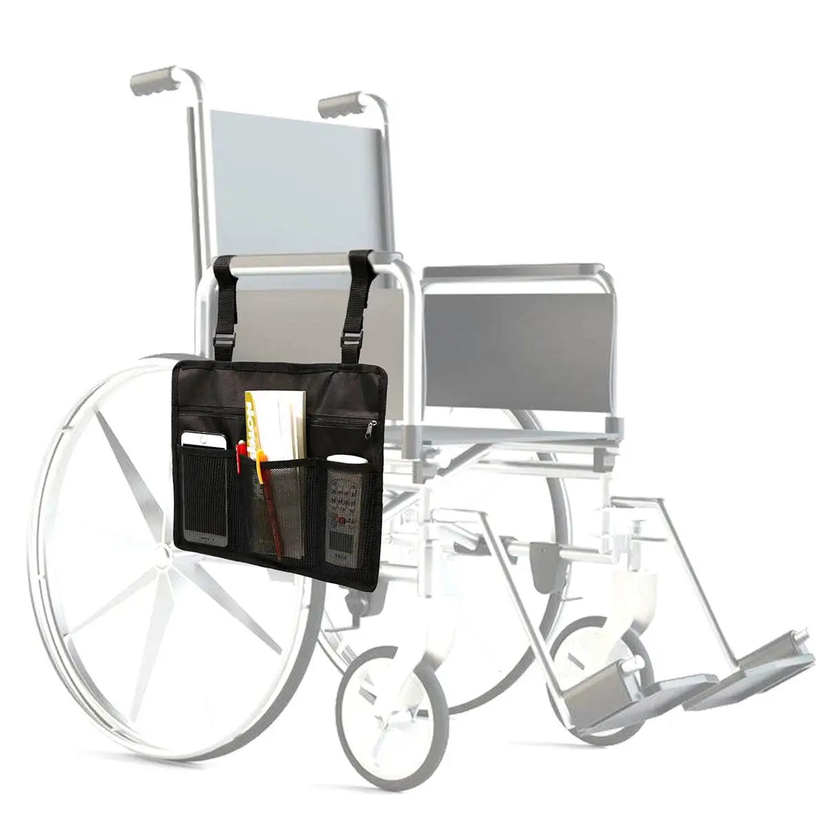 

Wheelchair Bag Stroller Side Bag Accessories Folding Walker Holder Pouch Arm Rest Bag Medical Organizer Storage