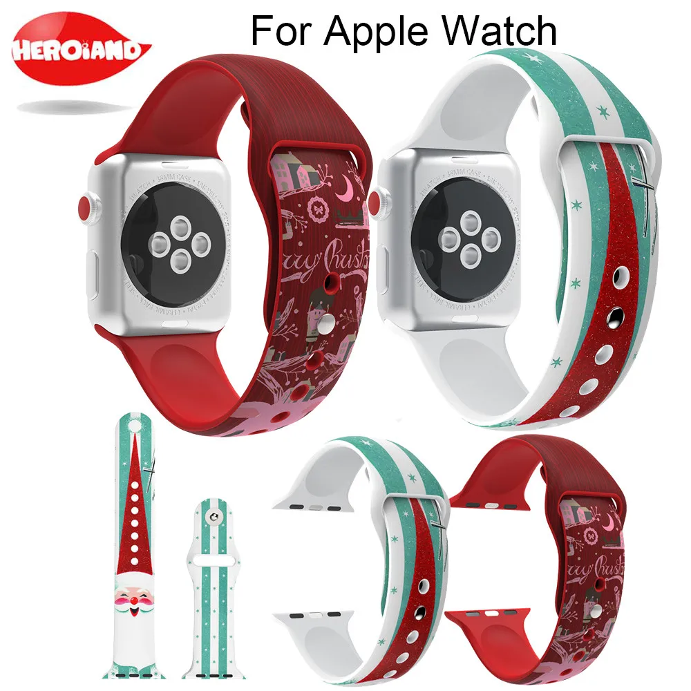 for Apple Watch Series 3 2 1 Strap Belt for iWatch 38mm 42mm Watchbands Santa Claus Deer town Silicone band Christmas Watch Band apple-bands-series- : image for Apple Watch Series 3 2 1 Strap Belt for iWatch 38mm 42mm Watchbands Santa Claus Deer town Silicone band Christmas Watch Band apple-bands-series-