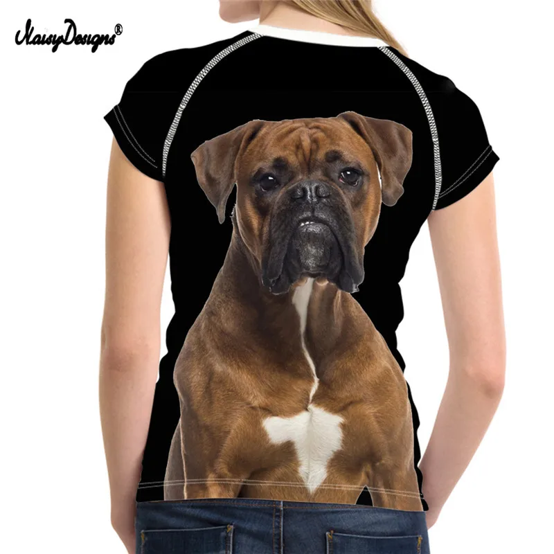 NoisyDesigns, боксерские дизайнерские женские футболки с коротким рукавом, летние дышащие женские топы, футболки для девочек, повседневная одежда с круглым вырезом