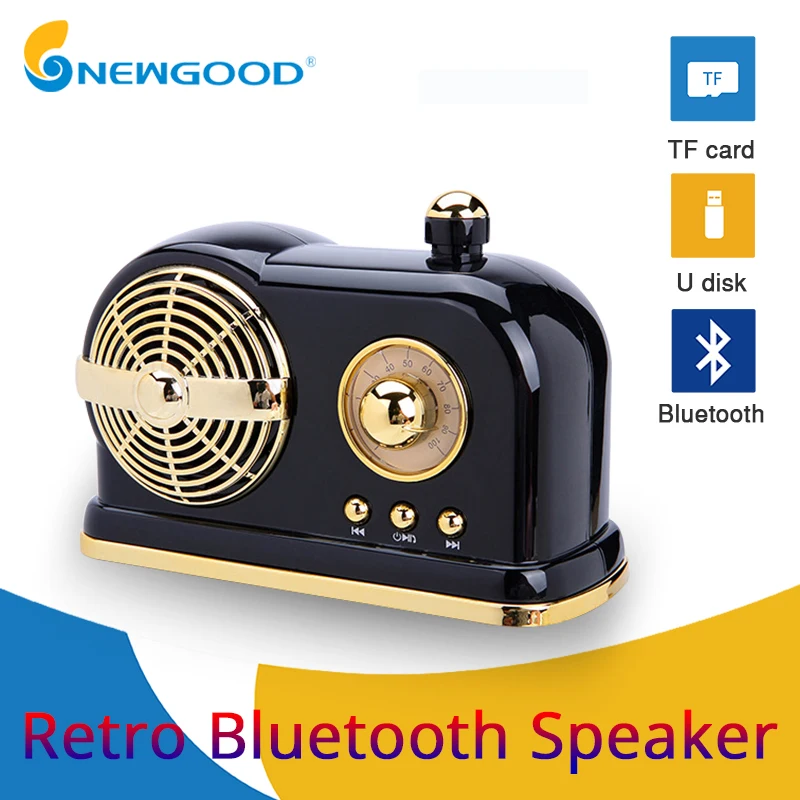 Bluetooth-Колонка в стиле ретро Портативная Беспроводная колонка s-колонка бас стерео