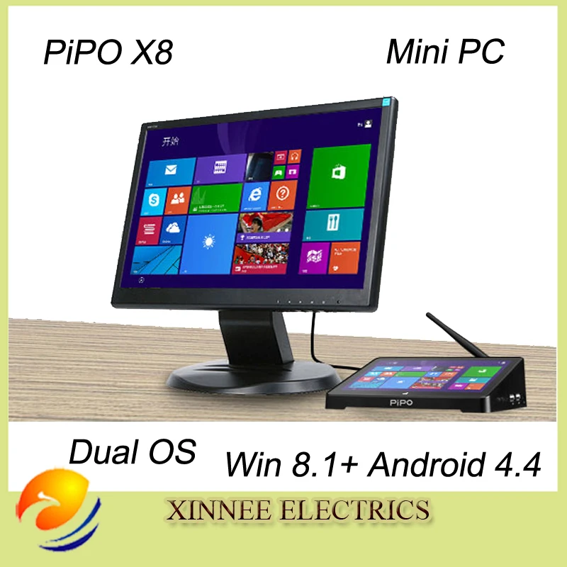 PIPO X8 Pro Windows 10 и Android 5 1 четырехъядерный процессор Intel Z8350 двойная Boot OS мини-ПК 7