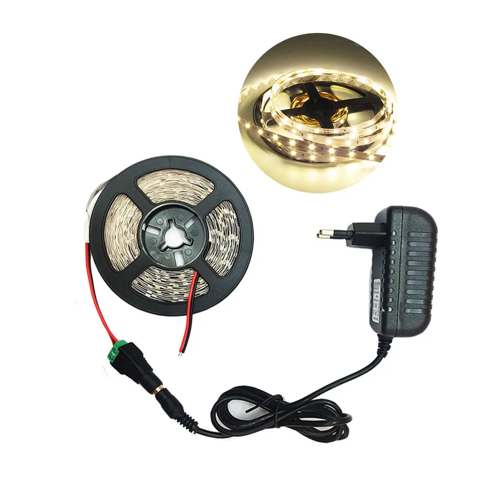 5 м 300 светодиодный s SMD3528 светодиодная лента 12 в водонепроницаемый RGB светодиодный светильник Fiexble светильник светодиодный ленточный светильник для украшения дома 60 светодиодный s/M - Испускаемый цвет: Тёплый белый