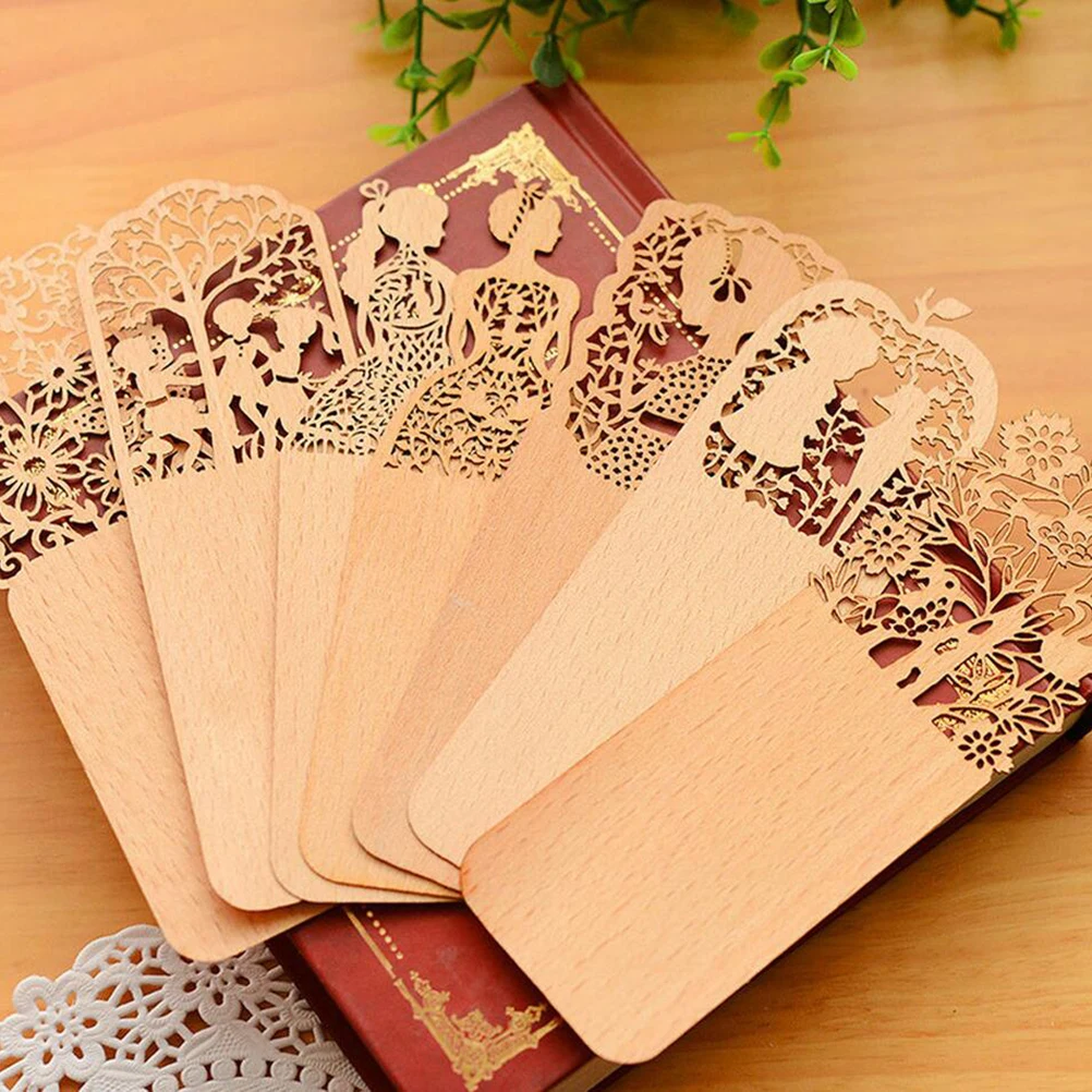 Vintage Wooden Hollow Bookmark Office School Students Supplies Gift Random U5P Vintage Wooden Hollow Bookmark Office School Students Supplies Gift Random U5P