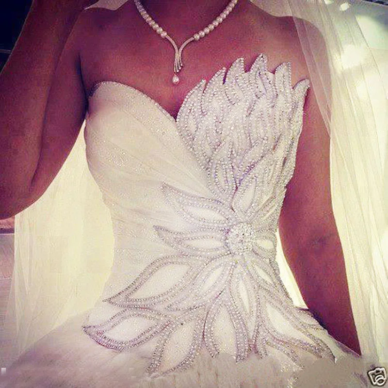 Doragrace Custom Made Sweetheart Sleeveless Lace-Up Plus Size Wedding Gowns