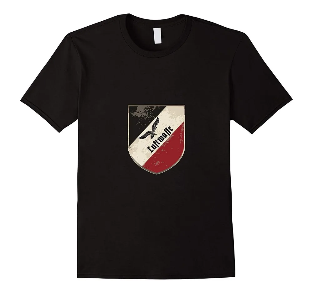 

2019 Fashion Short Sleeve Aviator Luftwaffe air force german shield tricolor T-Shirt custom tees