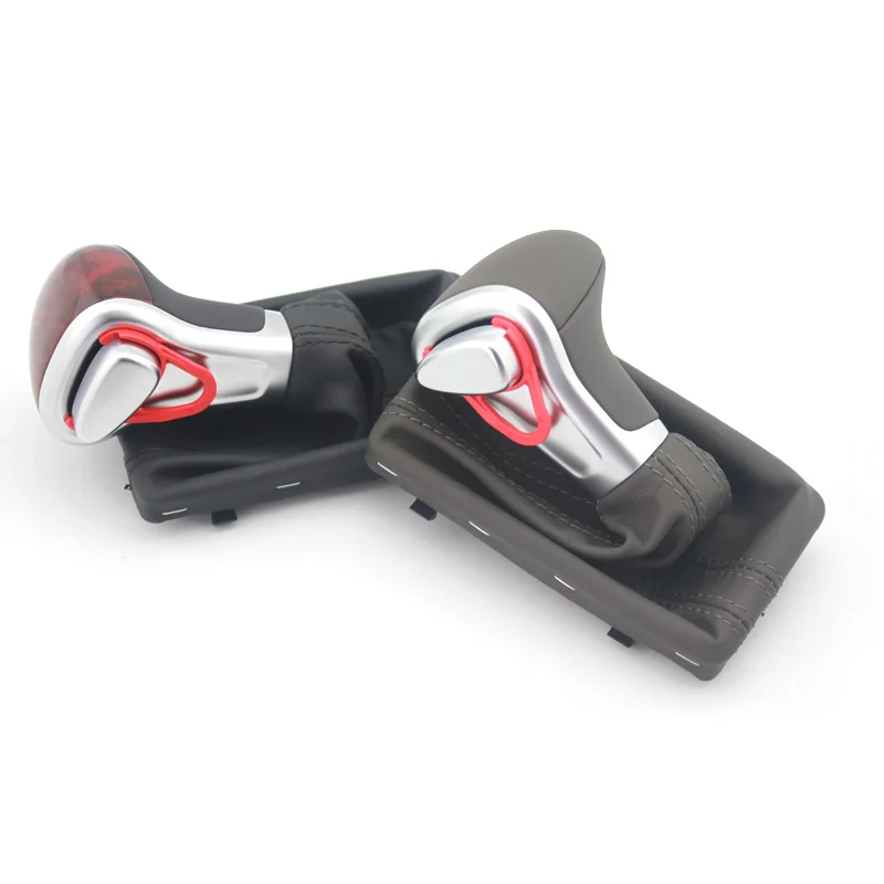 

Free Shipping Genuine Leather Gear shift knob Gear Lever Gear shifting AT Shift Knob Cover For Audi A4 A5 A6 Q5 Q7