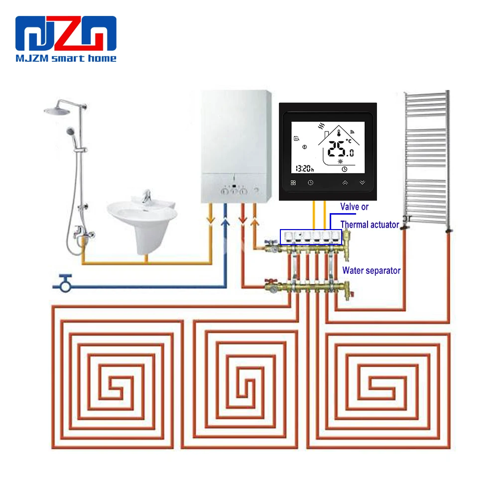MJZM 3A 002 WiFi термостат температурный контроллер умный водный для подогрева пола