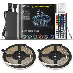 SuperNight 3528 RGB светодиодный комплект полосы света 2 шт. * 5 M 60 Светодиодный s/m DC 12 V Водонепроницаемый IP65 Светодиодная лента с контроллером RGB