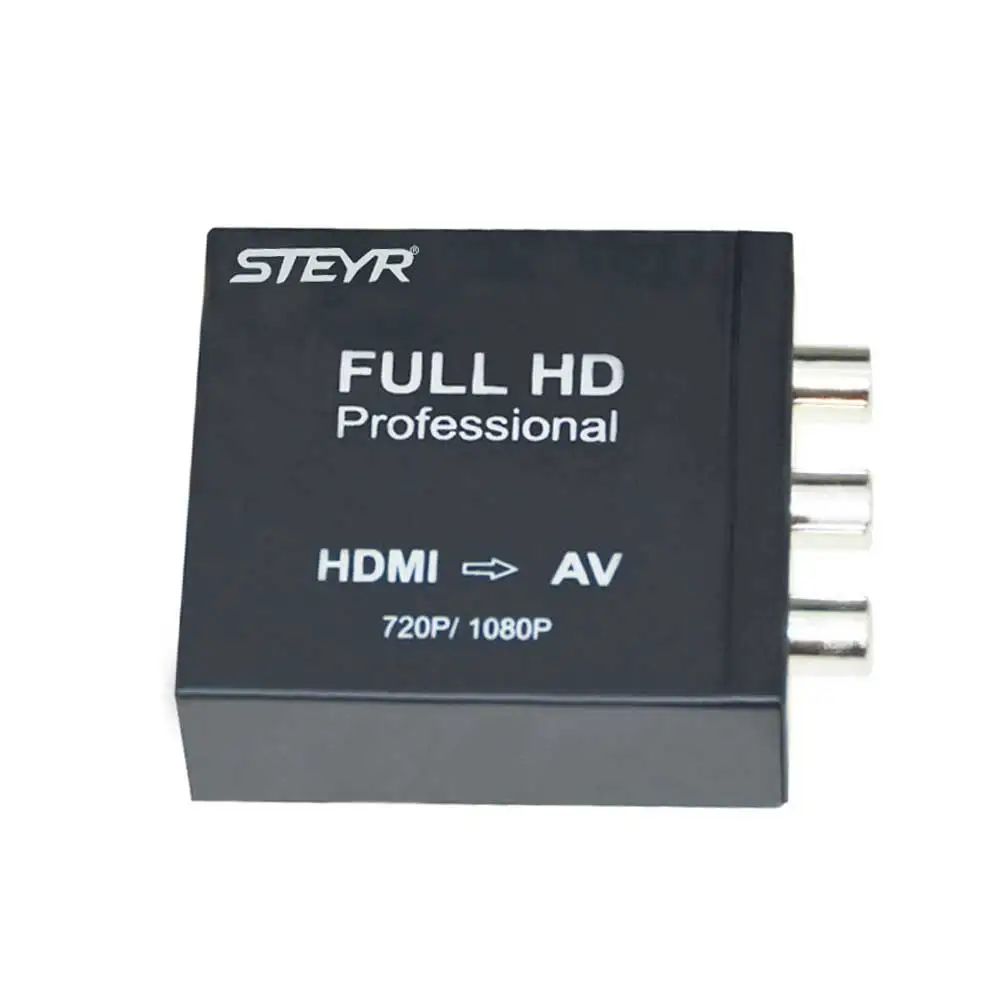 HDMI2AV Converter Преобразователь видеосигнала HDMI К AV конвертер HDMI RCA 3RCA конвертер CVBS HDMI2AV адаптер Поддержка система цветного телевидения PAL/NTSC - Цвет: HDMI2AV Converter