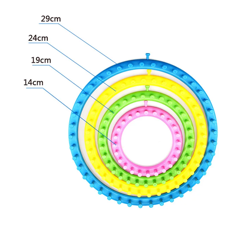 6 шт./компл. Классическая Пластик вязальщица Knifty Вязание вязать ткацкий станок комплект und круг шапка ручной вязки инструмент для шитья DIY ремесленных инструментов