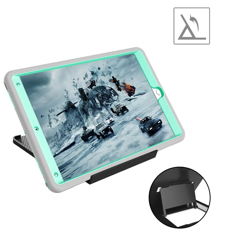 MAX-Q для iPad Pro 10,5 дюймов Чехол, ударопрочный амортизирующий с двойным слоем, силиконовые+ Жесткий PC защитный бампер A1701/A1709