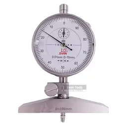 Толщиномер с индикатором часового типа 0-100мм/0.01мм с 6 камнями противопомпажный толщиномер портативный индикаторный циферблатный