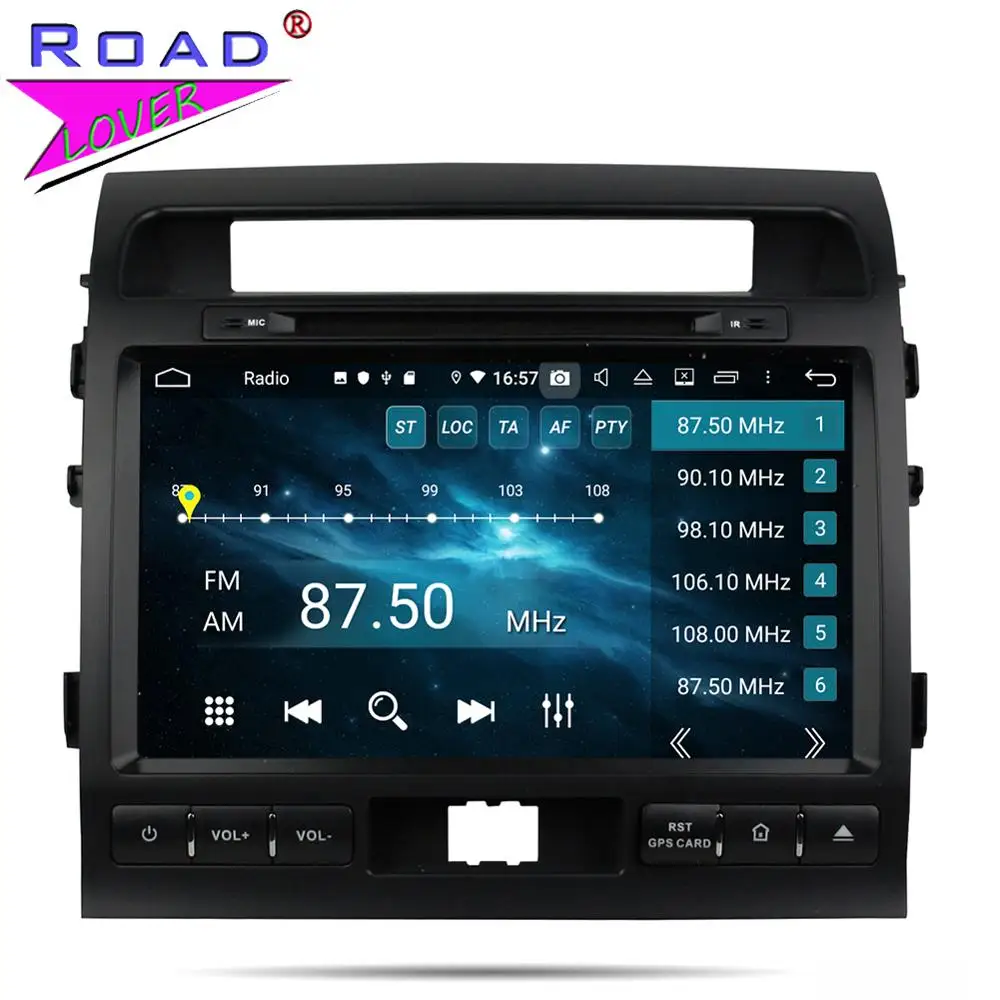 Car Radio Android 9.0 DVD Player For Toyota Land Cruiser 2008 2009 2010 2011 2012 Stereo GPS Navigation Autoradio 2 Din Car Unit