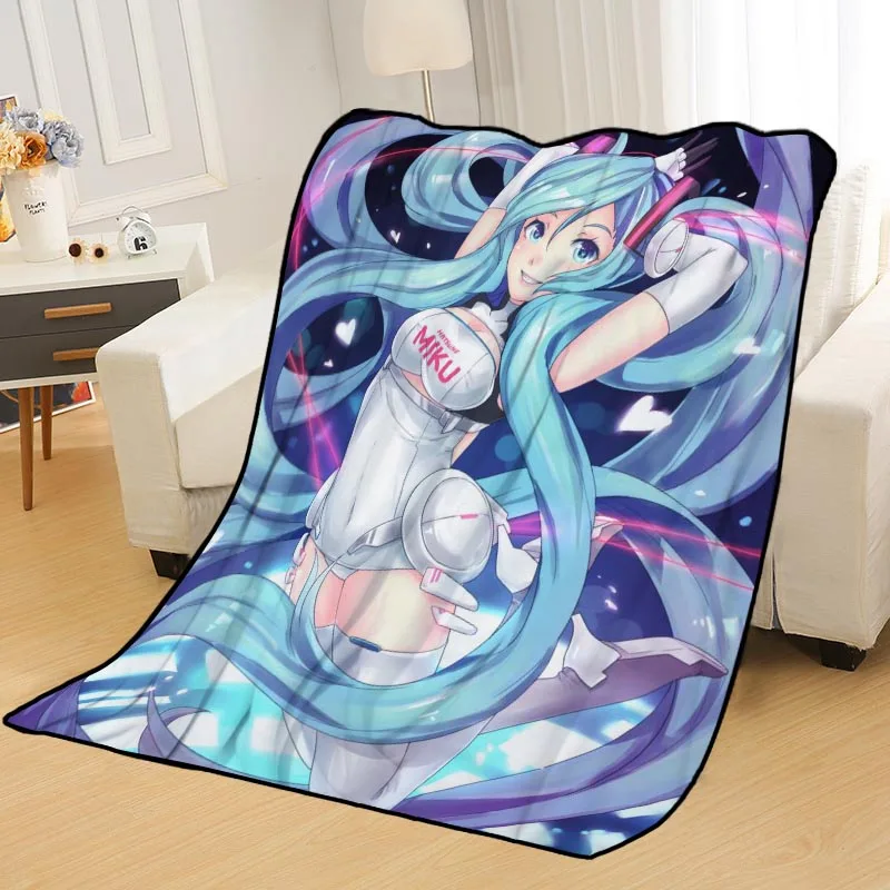 Blanket 4 На заказ Hatsune Miku Одеяла Пледы одеяло мягкое одеяло летнее одеяло аниме одеяло путешествия одеяло - Цвет: Blanket 4