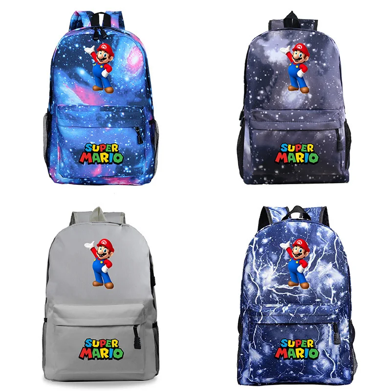 Аниме классический супер Марио 13 Trono Backbag путешествия для подростков Bookbag Рюкзак Сумка через плечо женский рюкзак Sac Dos для мужчин
