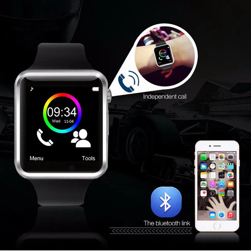 GETIHU Smart Watch Wrist with Men Camera Bluetooth Wristwatch SIM Card Sport Smartwatch For iPhone Xs Max Samsung Android Phone