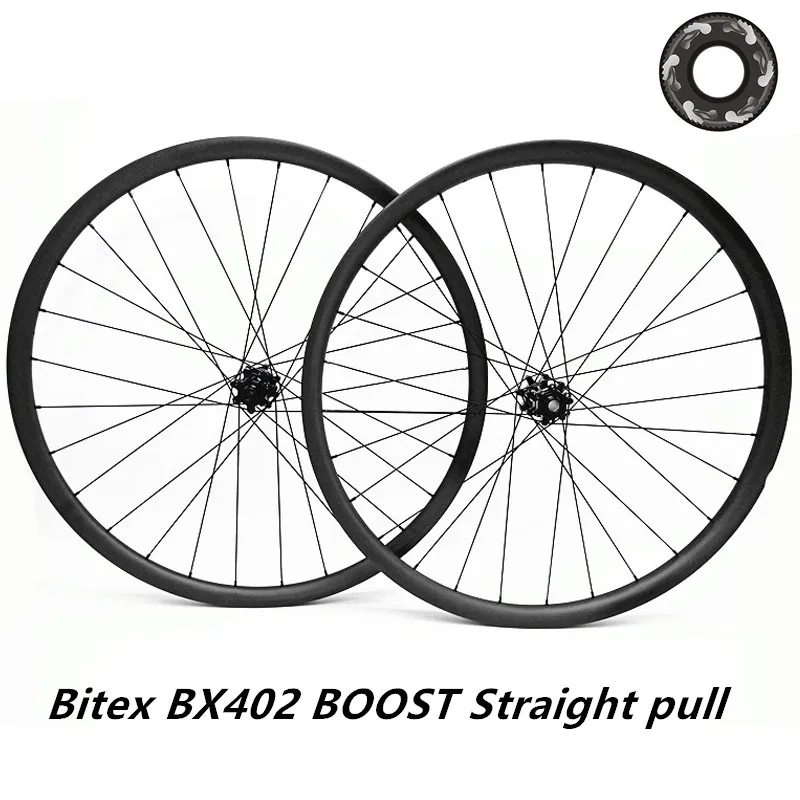 Дисковые колеса 29er mtb дисковые 27 4x23 асимметричные бескамерные Bitex bx402 boost прямой