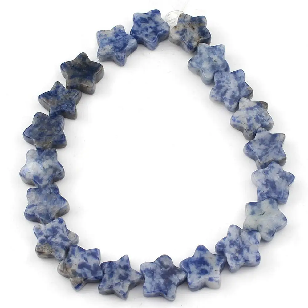 Blue Sodalite 12*12 мм натуральный авантюрин/Jades/Агаты/кварцевые бусины звезда незакрепленные камни с огранкой бусины для самостоятельного изготовления ювелирных изделий Подвеска для браслета, ожерелья - Цвет: Blue Sodalite