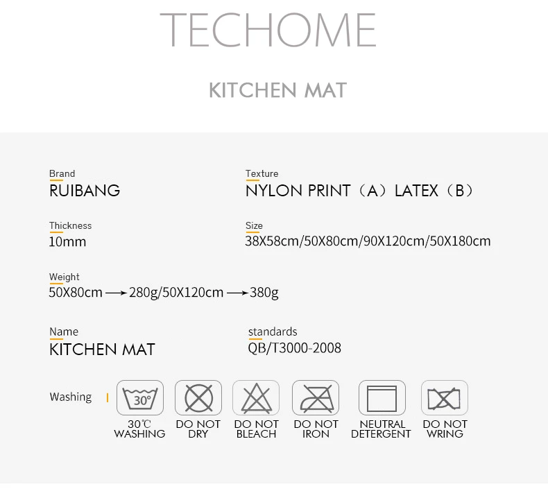 TECHOME, 10 цветов, мягкие коврики, коврики для гостиной, кухни, спальни, Нескользящие коврики, коврики для дома