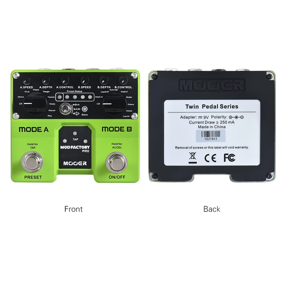 MOOER MODFACTORY Pro два модуля модуляция гитарный эффект педаль 16 эффекты модуляции