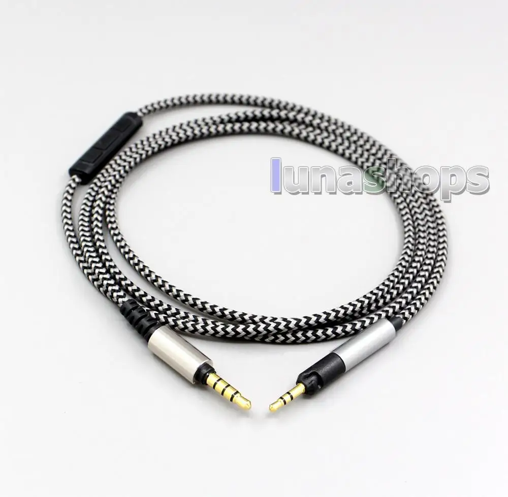 LN004963 Hi OFC With Mic Remote Headphone Cable For Sennheiser HD595 HD598 HD558 HD518 Headset