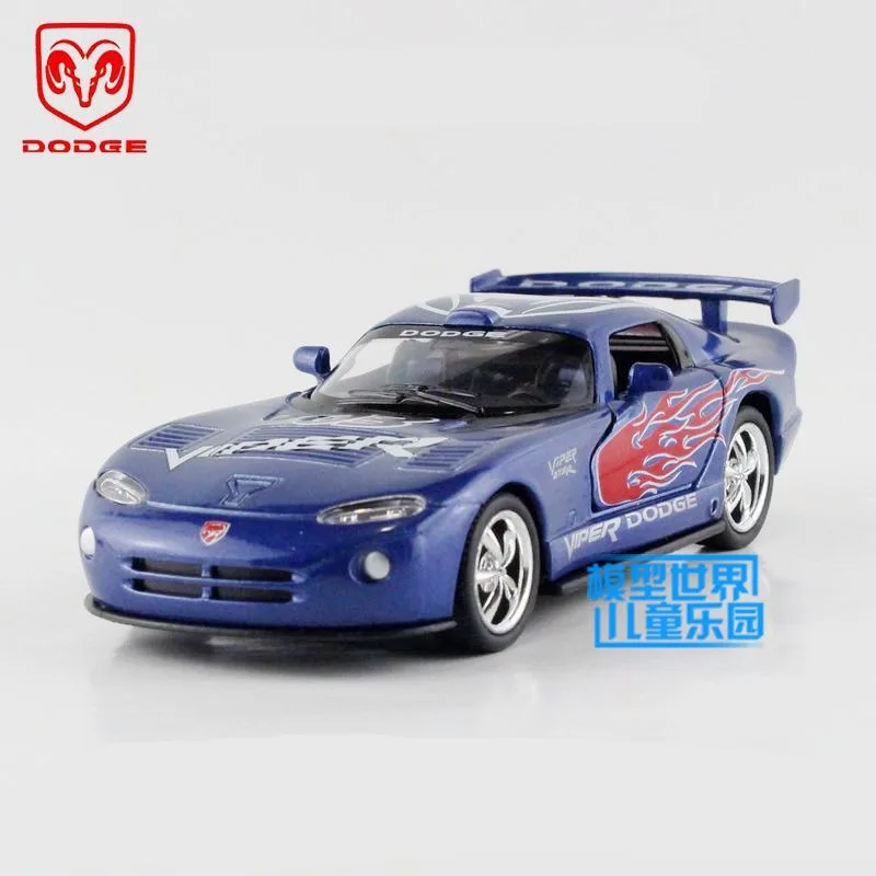 /KiNSMART Toy/Модель литья под давлением/Масштаб 1:36/Dodge Viper GTSR Racing/автомобиль/Набор для обучения/подарок/Дети - Цвет: Синий