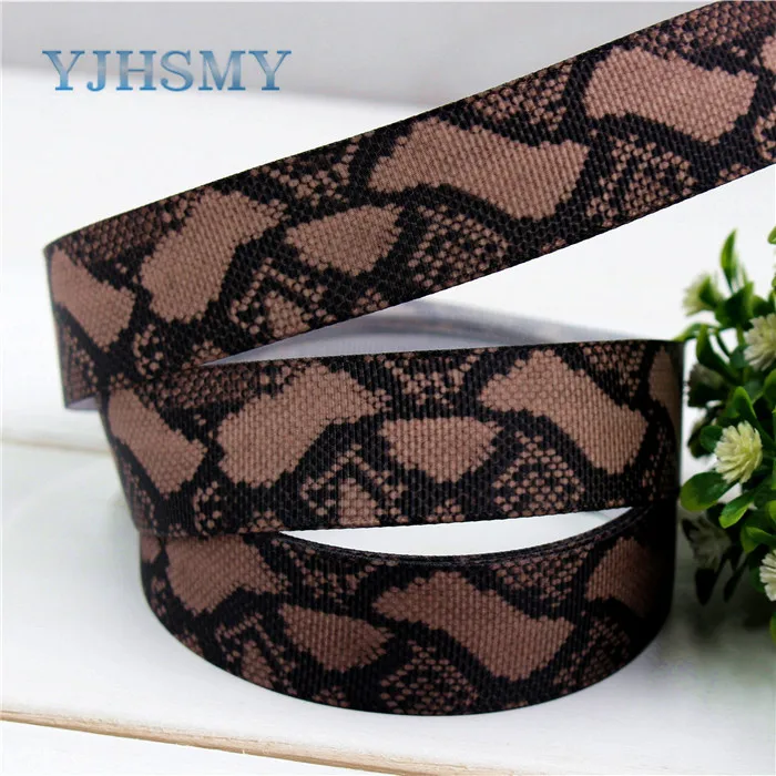 YJHSMY 174084,25 мм серпантин напечатанный grosgrain лента, DIY ручной работы, свадебные материалы для украшения, головной убор аксессуары - Цвет: 5