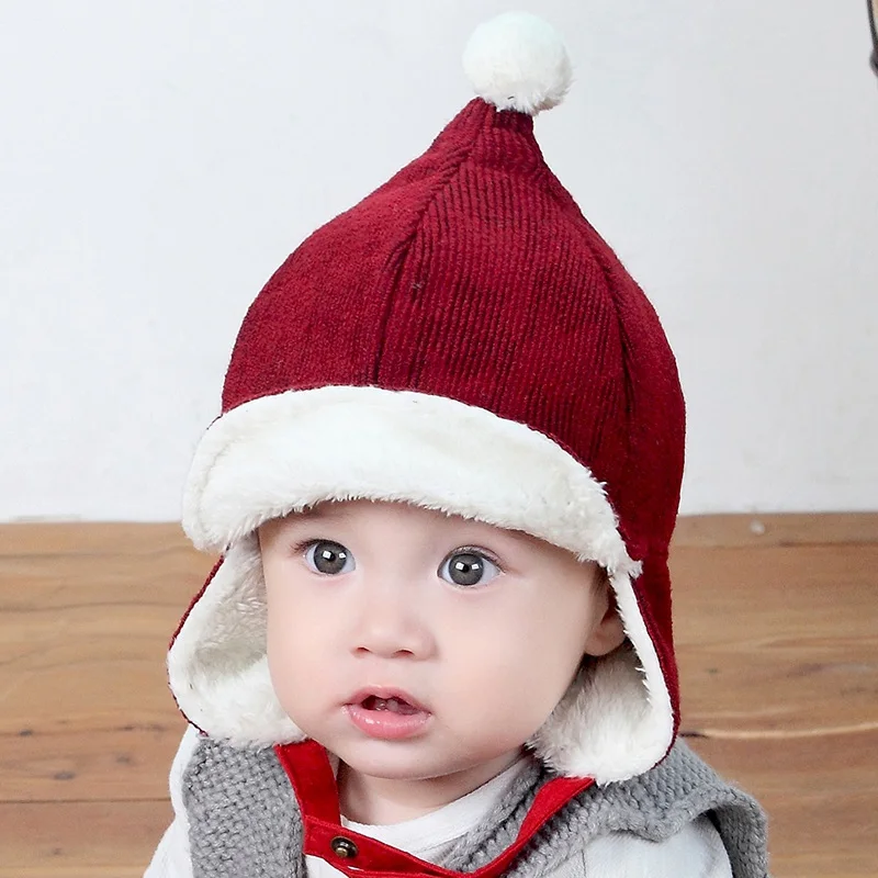 Baby Winter Hat Fur Pompom Caps enfant Toddler Boys Girls