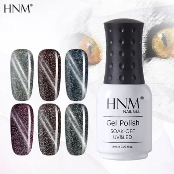 

HNM Black Diamond 8ML Cat Eye Colours Series Nail Gel Polish Soak Off Nail Varnish Primer UV LED Gel Polish Art Salon Manicure