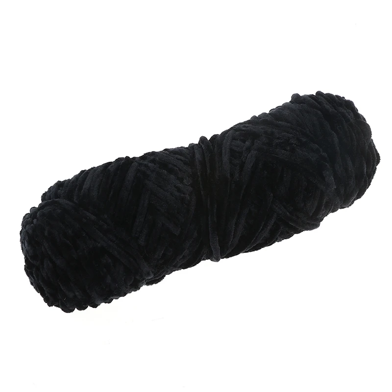 black 100 г Детская шерсть DIY свитер ручной вязки бархатная Пряжа мягкая протеиновая кашемировая пряжа шелковая шерстяная пряжа для вязания крючком хлопок - Цвет: black