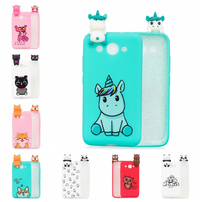 3D Case For Huawei Y3 2018 Cute Panda Unicorn Cat Dog Phone Cases Coque Etui |