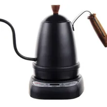 220 В 1000 Вт 700 мл Электрический чайник тонкий рот ручной горшок 304 нержавеющая сталь 6 передач контроль температуры 1 часовая изоляция 21x13 см