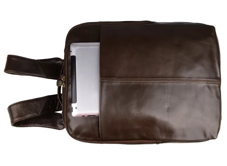 JMD прочный Винтаж унисекс кожаный рюкзак Простая Книга сумка 7280C